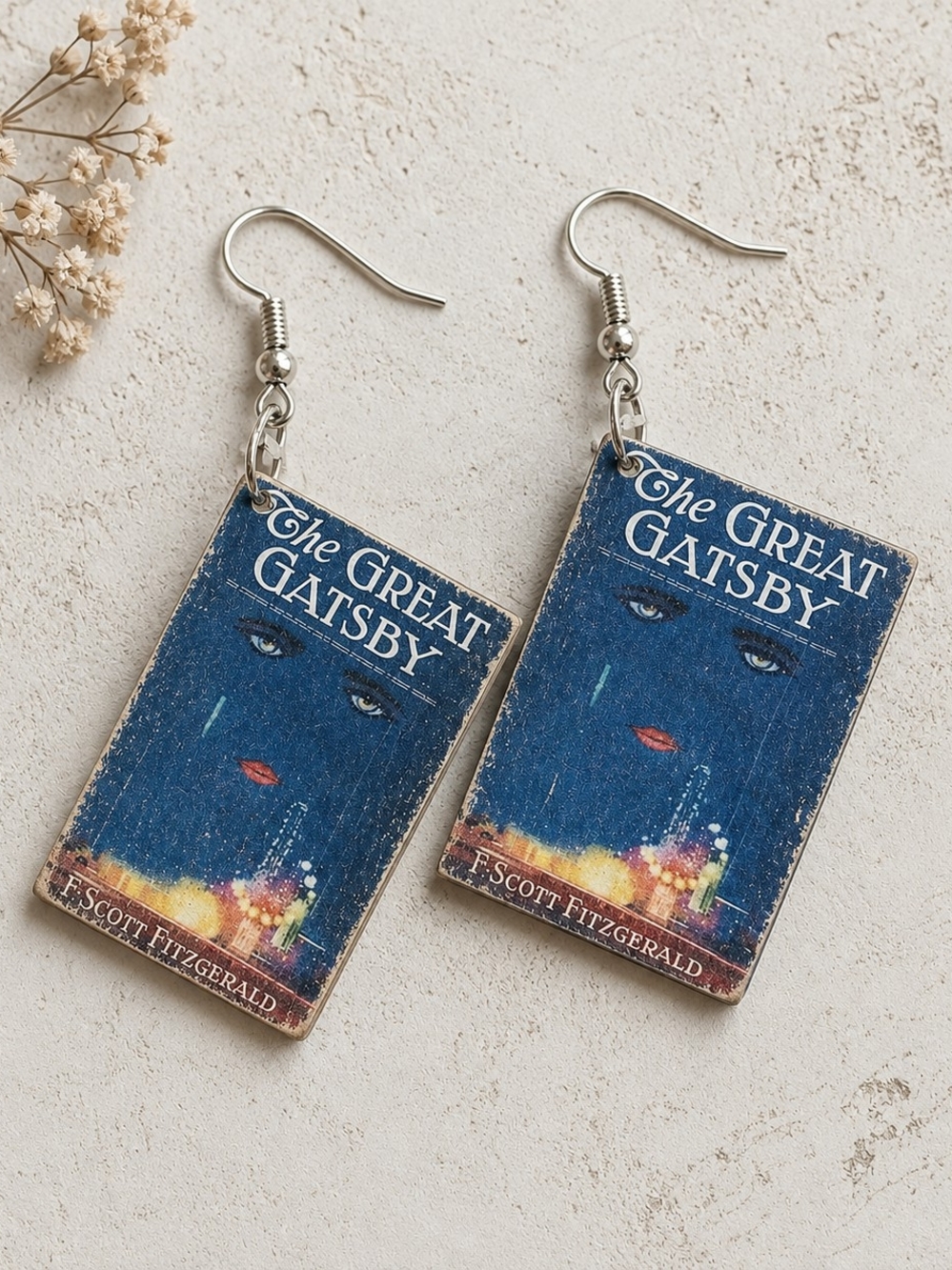 MODCLOTH THE GREAT GATSBY BOOK EARRINGS